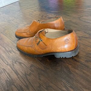 VTG Timberland one strap buckle leather loafers size 9  made in portugal in EUC
